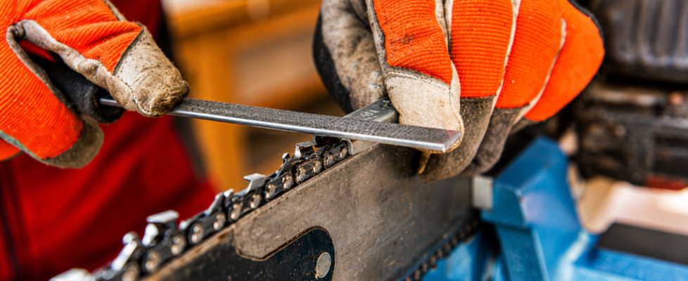chainsaw sharpening and cleaning